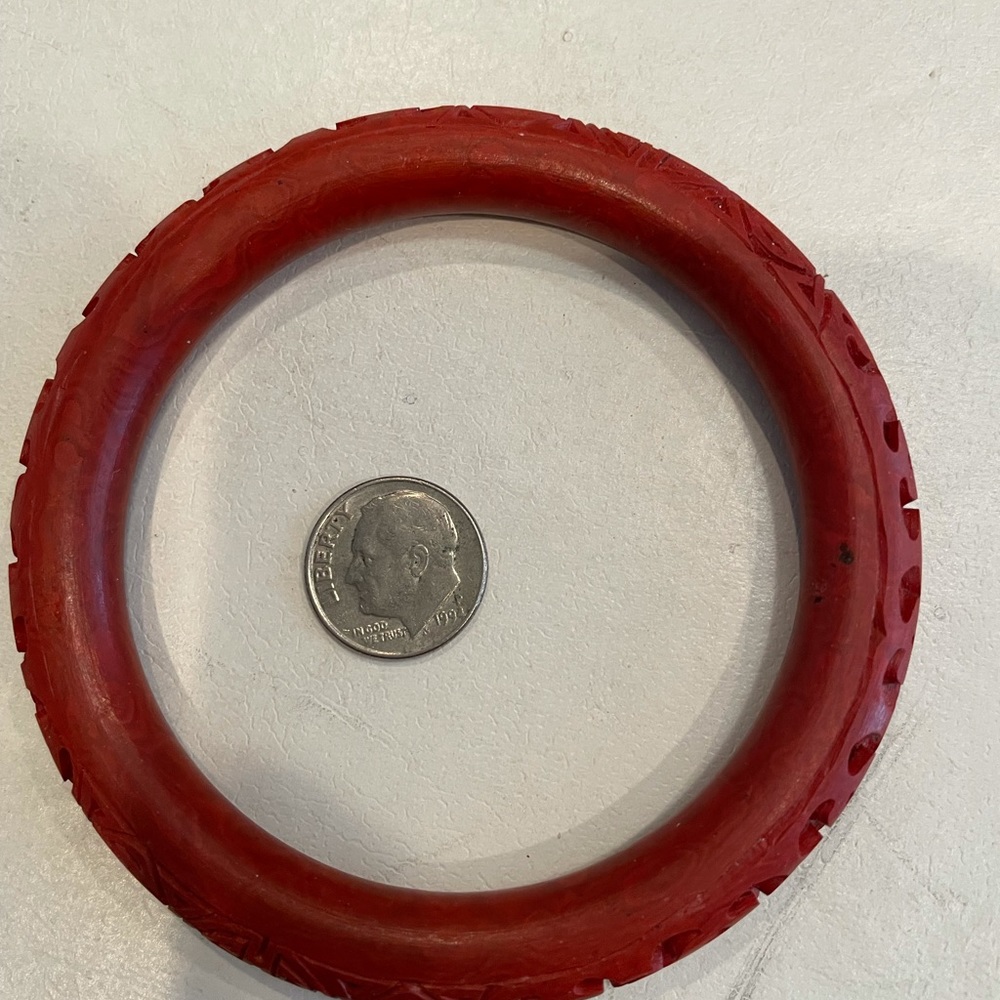Cinnabar bangle bracelet